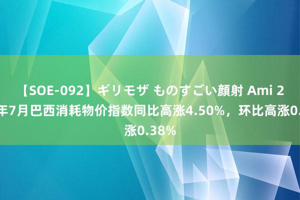 【SOE-092】ギリモザ ものすごい顔射 Ami 2024年7月巴西消耗物价指数同比高涨4.50%，环比高涨0.38%