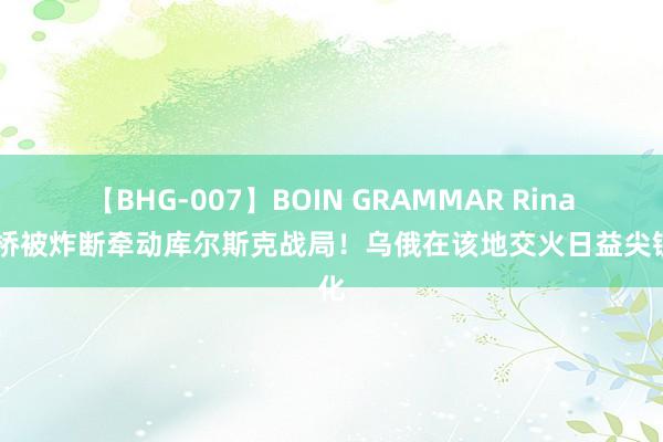 【BHG-007】BOIN GRAMMAR Rina 大桥被炸断牵动库尔斯克战局！乌俄在该地交火日益尖锐化